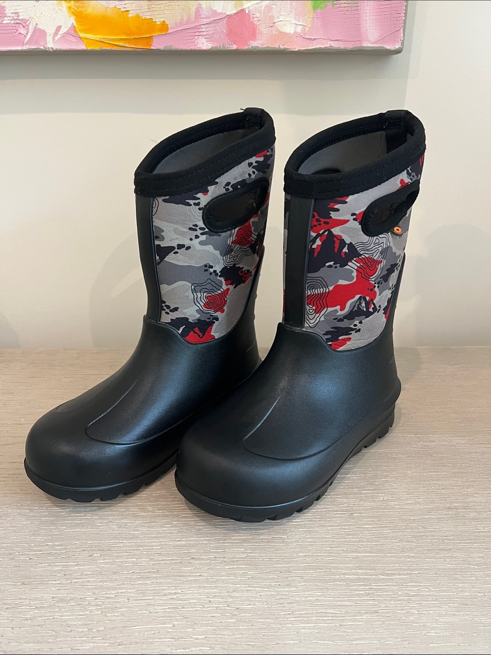Boys BOGS Grasp boots size 1 waterproof, rain, boot, insulated winter snow